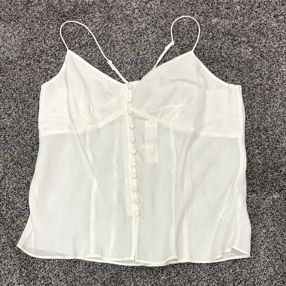 NWT J Crew White Cami Medium
